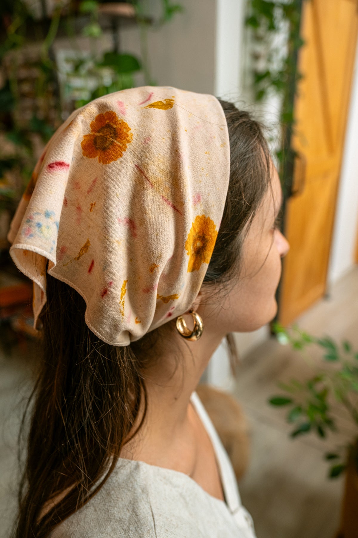 Pañuelo Floral Teñido