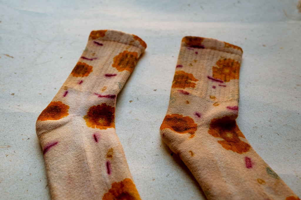 Calcetines Florales Cempasúchil