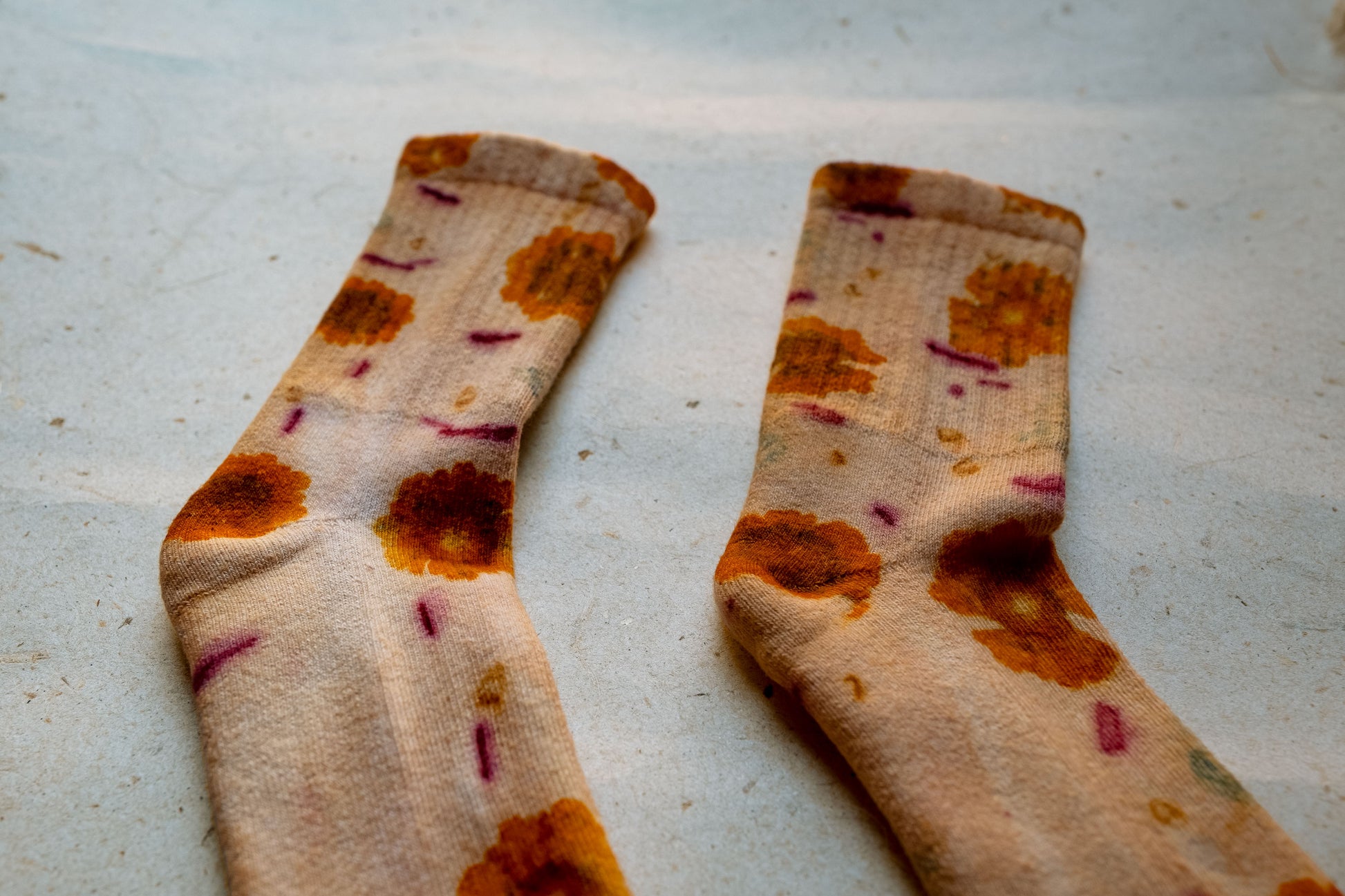 Calcetines Florales Cempasúchil