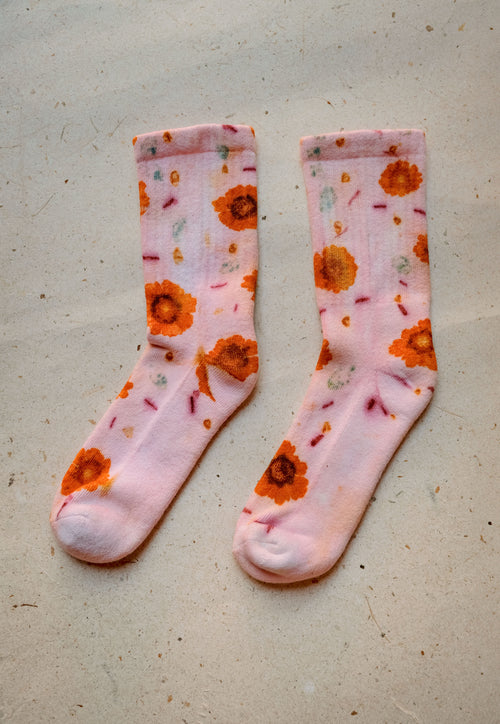 Calcetines Florales Palo de Brasil