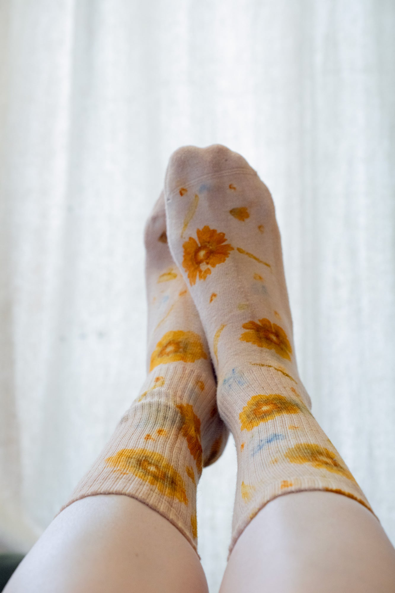 Calcetines Florales Teñidos
